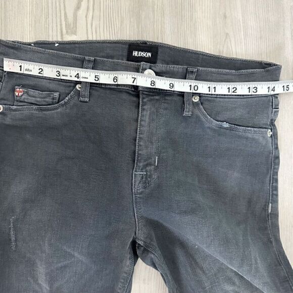 Hudson Nico Midrise Super Skinny Jeans Dark Gray Black Size‎ 28 - Picture 13 of 13